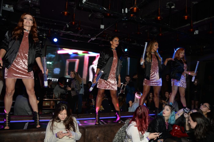 Dancers at the Sofia Richie x Pretty Little Thing Party at Tape London, UK