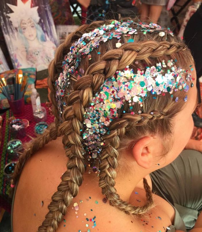 gypsy shrine festival hair glitter