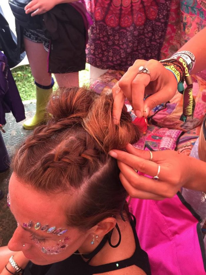 gypsy shrine festival hair 90s buns