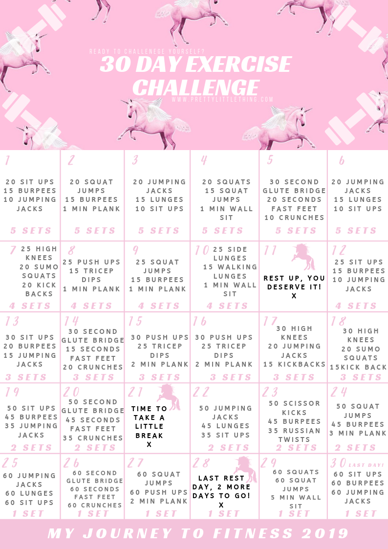 30 Day Exercise Challenge | The 411 | PLT