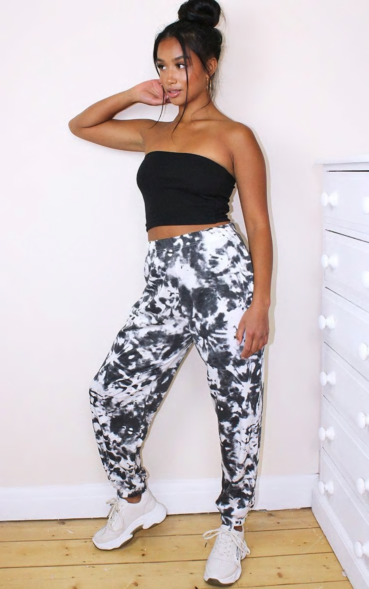 White and grey discount tie dye joggers