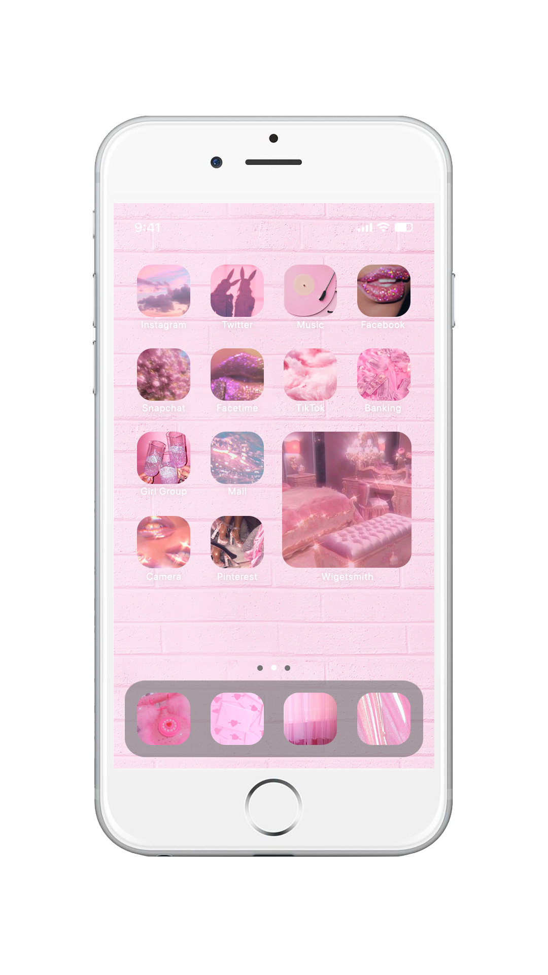 photo widget icon aesthetic pink