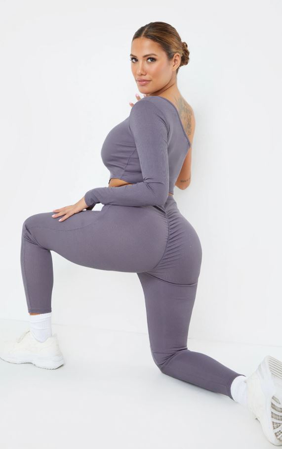 Ruched Bum Detail Jersey Legging