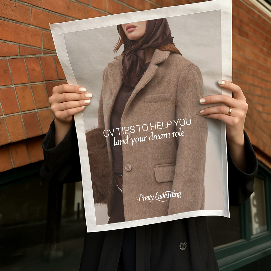 Model reading a newspaper