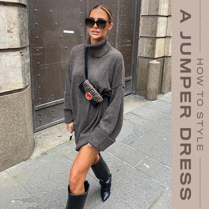 Jumper dress with ankle cheap boots