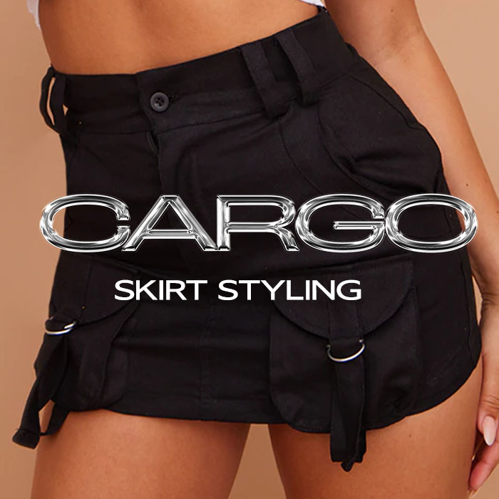 Cargo skirt with on sale buckle