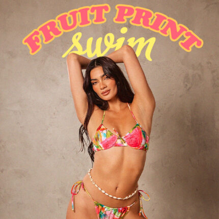 fruit print swimwear